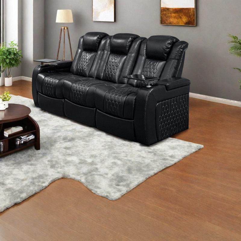 Fauteuil inclinable électrique réglable avec cuir de qualité supérieure et caractéristiques intelligentes pour le cinéma maison