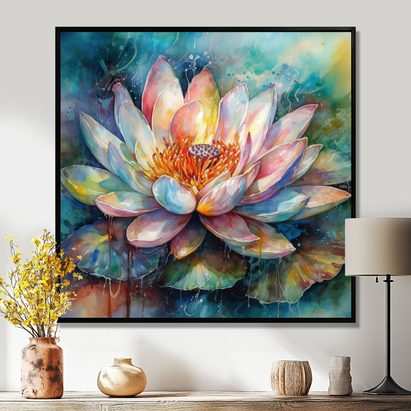 Impression sur toile, H 36 po x l 36 po x P 1,5 po, Cadre flottant noir