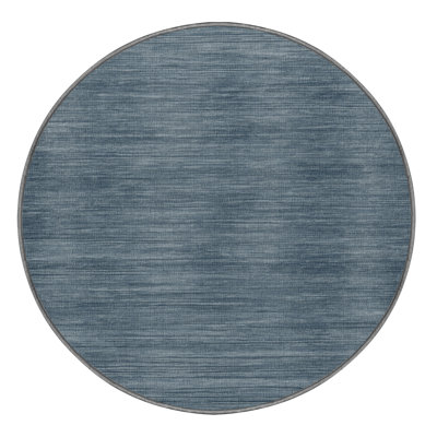 Machine Washable Solid Grey Area Rug