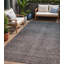 Tapis gris anthracite et brun 5 pi x 8 pi