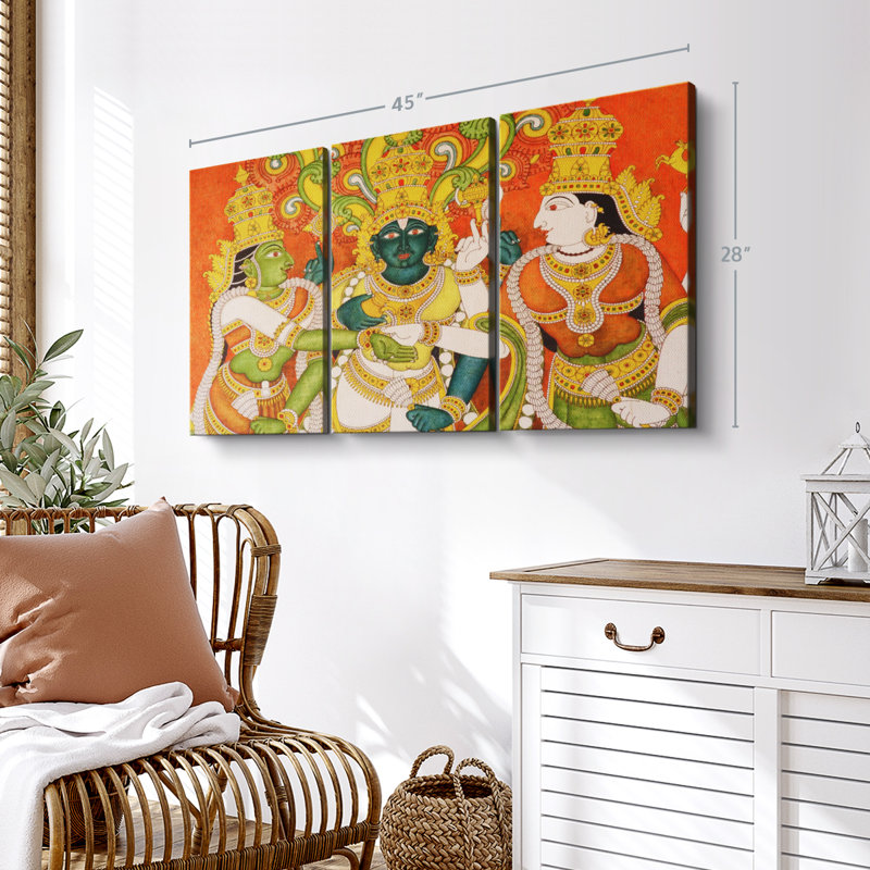 Impression sur toile murale Meenakshi Temple, H 28 po x l 45 po x P 1,25 po