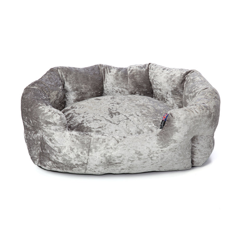 Arlott Polyester Pet Bed, Silver/Grey, Medium (65cm W x 50cm D x 23cm H)