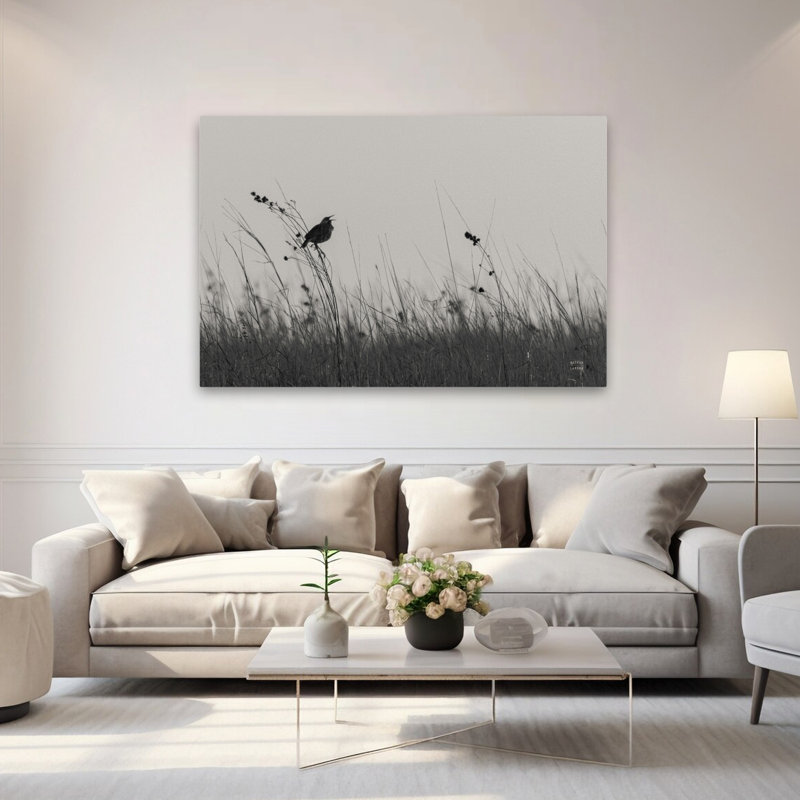 Contemporary Meadowlark Call BW, H 60 po x l 40 po