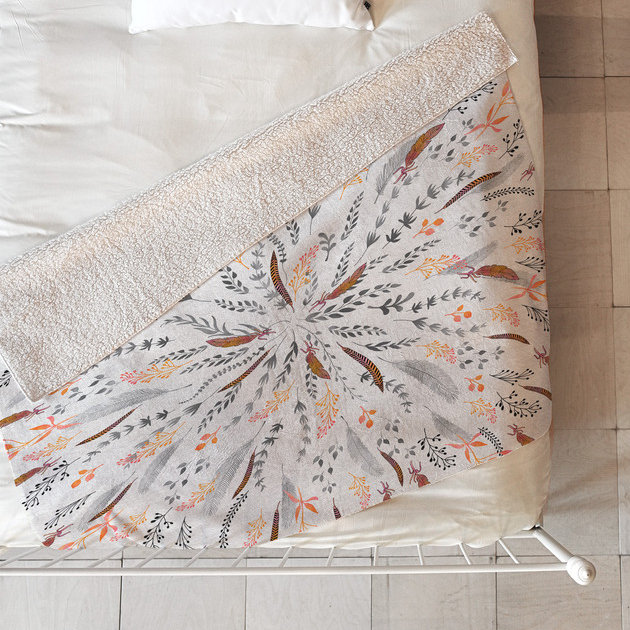 Iveta Abolina Printed Throw Blanket, 80" L x 60" W