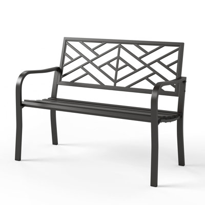 50" Outdoor Garden Bench Patio Park Bench by Red Barrel Studio