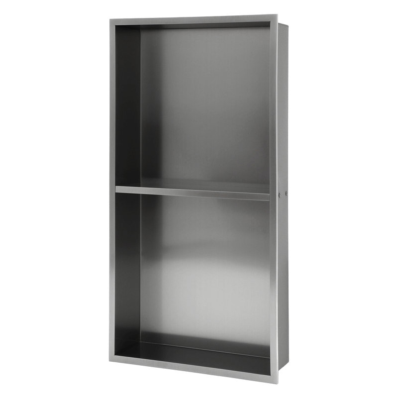 Double tablette de niche de douche en acier inoxydable