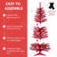 Arbre de Noël 4 pi avec 50 lumières UL et 122 pointes en PVC - Arbre de Noël artificiel pré-éclairé-1342363275