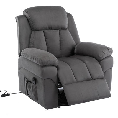 Fauteuil inclinable et chauffant en velours Lunagrace