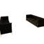 Mid-Century Modern Luxury 3-Velvet Black 2pc, Comfort and Elegance, Kd For Living Room