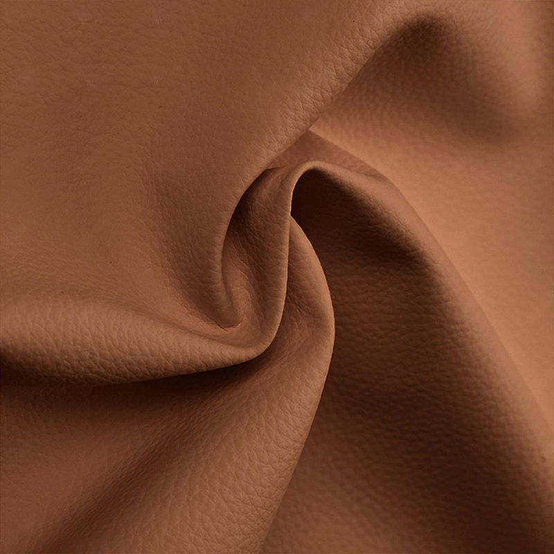 Canapé modulaire orange en cuir véritable, H 35,04 po x l 110,24 po x P 40,16 po
