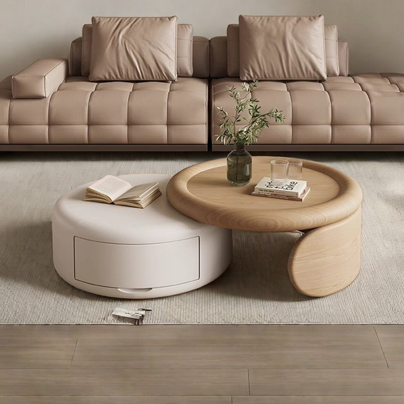 Modern simple butter style solid wood coffee table
