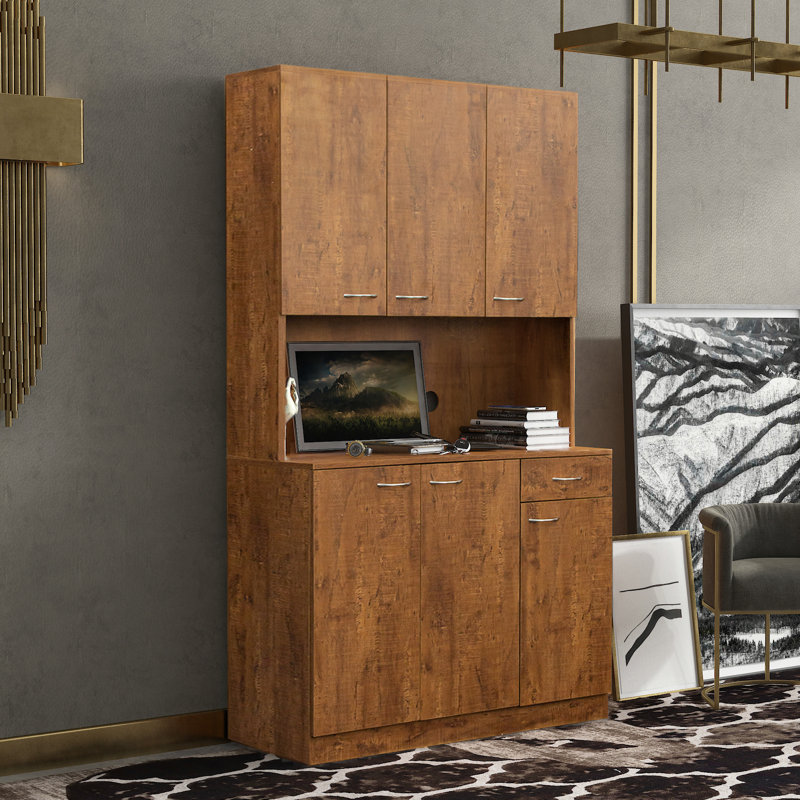 70,87 po de hauteur garde-robe et armoire de cuisine, Noyer