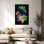 Art contemporain coloré, gothique, mystique, marguerite, nature, faune