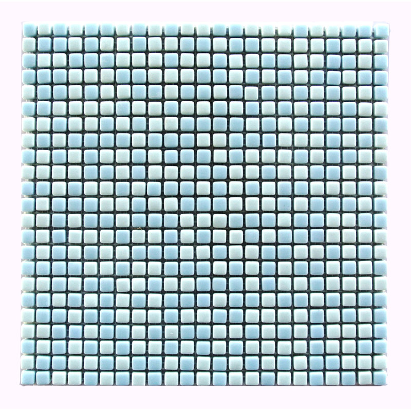Full Body 0.5" x 0.5" Glass Grid Mosaic Wall & Floor Tile, Light Blue