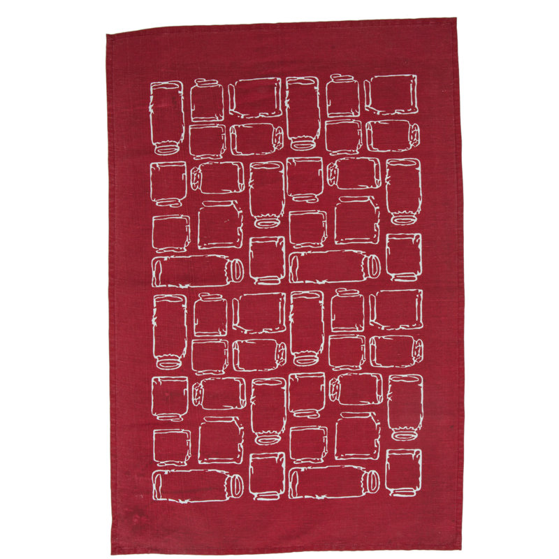 Serviette de thé pots, Rouge