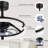 Kayaan 20'' Caged Ceiling Fan with LED Lights and Remote, 6 Speed,DC Motor, 6''/10'' Downrods