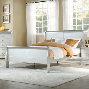 Classic Contemporary California King Size Bed Louis Phillipe Solidwood 1pc Bed Bedroom Sleigh Bed - Grey