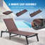 Chaise longue d'extérieur réglable à 5 positions pour 2 chaises longues