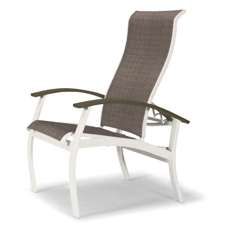 Chaise de patio Askar, Beachwood, Moka Sunbrella®, Neige texturée