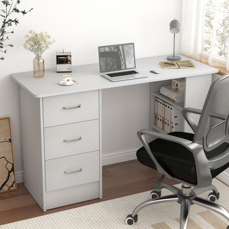 Bureau d'écriture rectangulaire L 47,24 po Lianna, Blanc