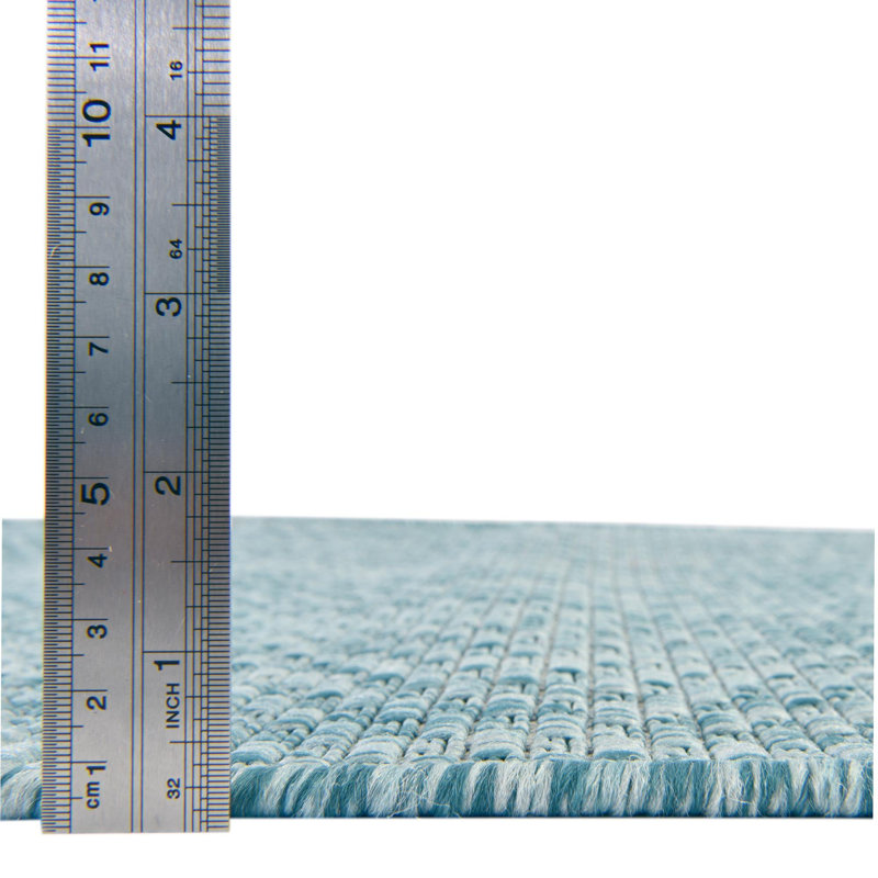 Avaughn Indoor/Outdoor Area Rug, Round 10'8", Aqua 