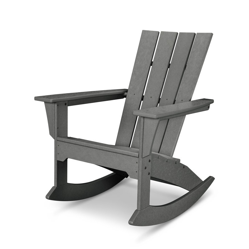 Chaise berçante POLYWOOD Quattro Adirondack, Gris ardoise