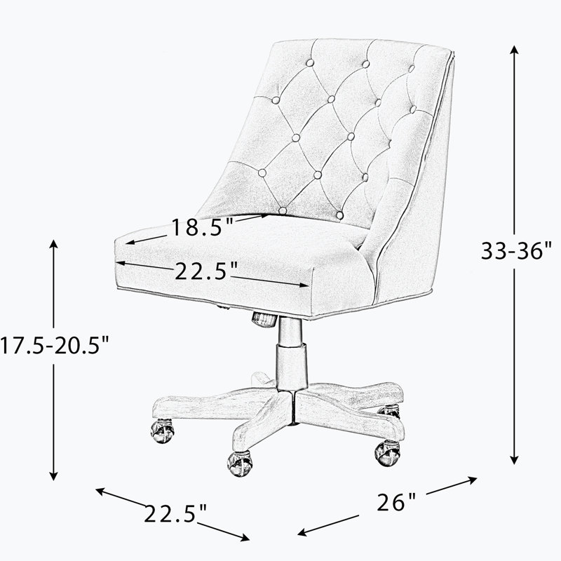 Chaise de bureau moderne avec dossier capitonné, Bleu sarcelle