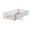 Solid Pine Montessori Floor Bed with Safety Guardrails, White Toddler Bed Frame in Multiple Sizes-1317805829