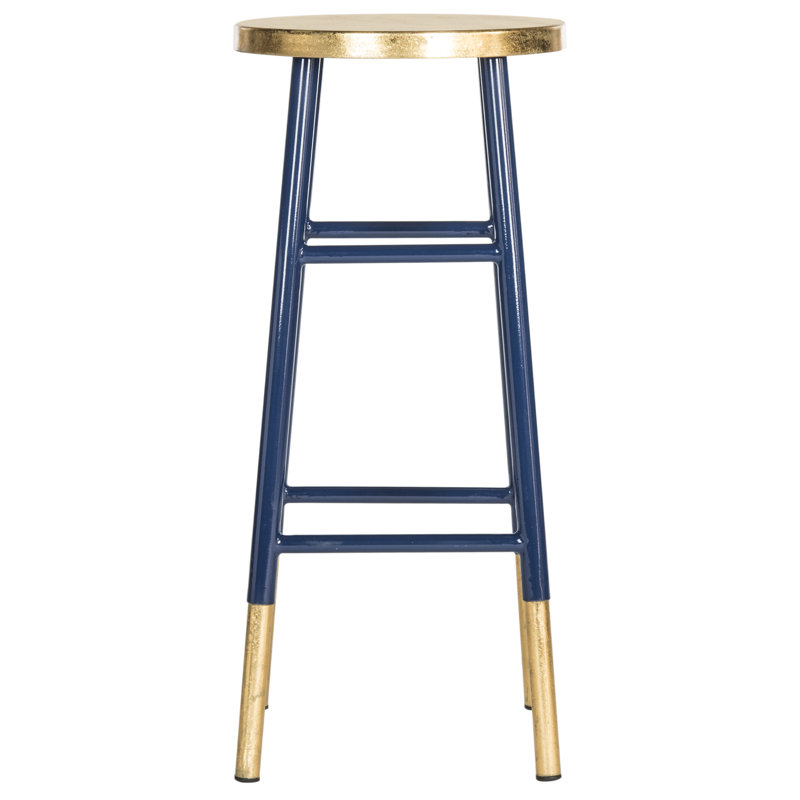 Tabouret de bar et de comptoir Amiaha, Marine, Tabouret de bar (assise de 30 po de hauteur), Or