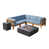 Structure teck / coussins bleu est en rupture de stock