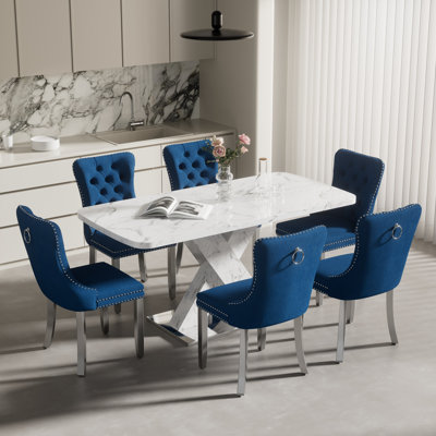 47.24''-63'' Extendable Dining Room Table Set