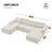 Basic Sectional Sofa, Modular U Shaped  Sofa With Ottomans,Luxury Cloud Chenille Floor Couch With Deep Seat-692406687