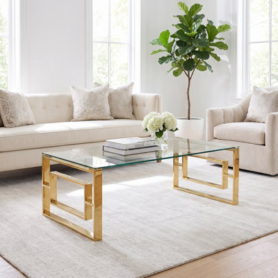 Eilbertus Glass Top Single Coffee Table