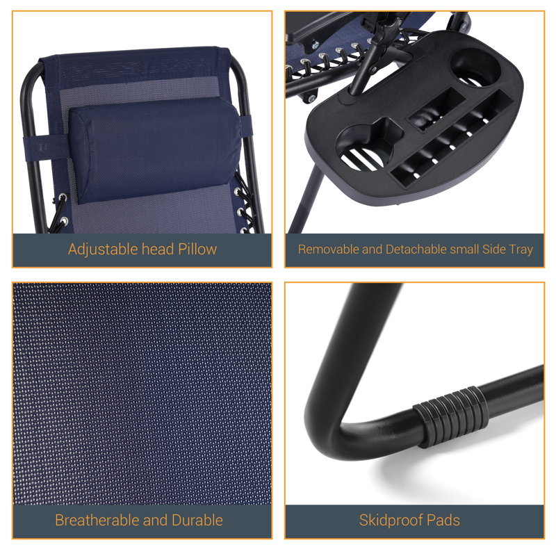 Fauteuil inclinable zéro gravité Dailin, Bleu