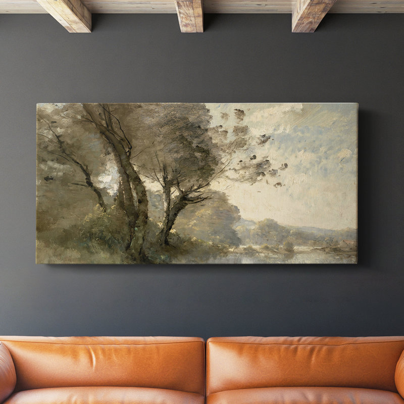 Paysage - CCxxxix - Toile tendue avec châssis - Prêt à accrocher, H 20 po x l 40 po