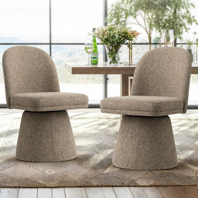 Chaise d'appoint pivotante rembourrée en tissu