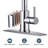 FORIOUS Pull Down Single Handle Kitchen Faucet with Accessories-59881655