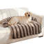 Couchette rayée Cuddly pour animaux de compagnie - lit protecteur pour chien, tapis de couchage pour chien en fausse fourrure-855474697-855474696
