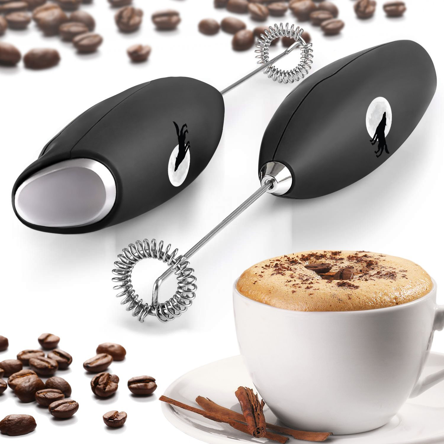 Zulay Powerful Milk Frother for Coffee with Upgraded Titanium Motor -  Handheld Frother Electric Whisk, Milk Foamer, Mini Mixer & Coffee Blender