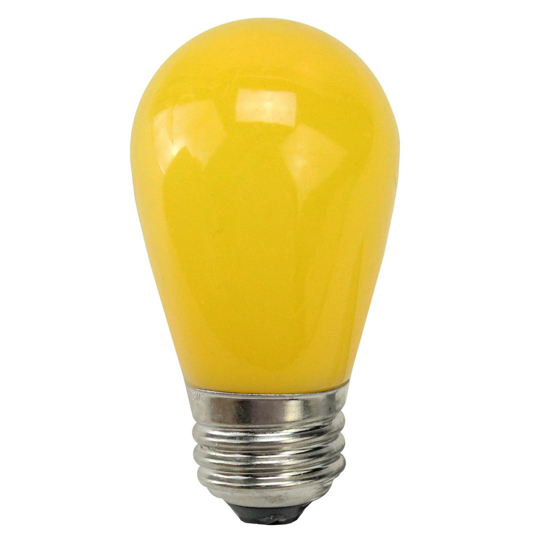 Opaque Yellow LED S14 Christmas Replacement Light Bulbs - 1.3 Watts (Set of 25) Northlight Seasonal