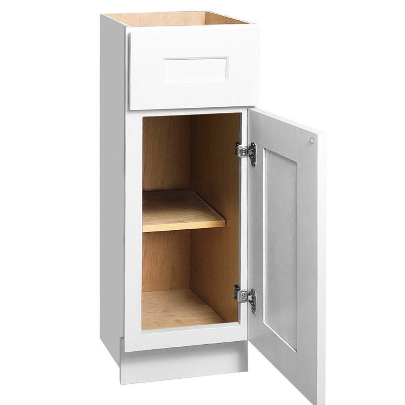 Armoire simple en bois massif à une porte pour salle de bain et cuisine, 15 po x 34,5 24 po, multifonctionnelle, durable, assemblage simple, imperméable, fermeture silencieuse, charnières à fermeture en douceur, caoutchouc