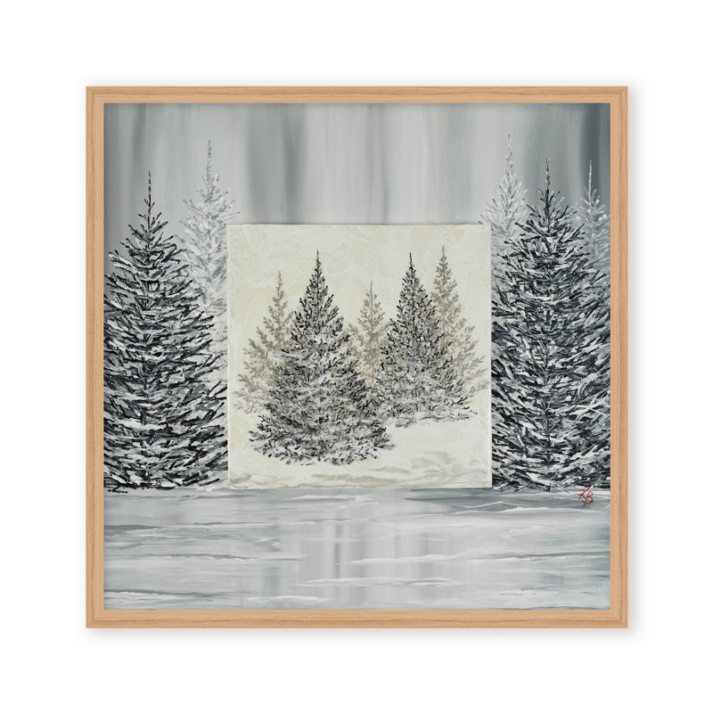 Nature Inspired "Pine Portrait" Canvas Wall Art By , 20" H x 20" W x 2.375" D, Framed Canvas, Gold
