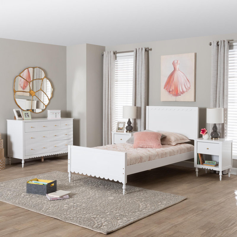 Ensemble de chambre à coucher 4 pièces Baxton Studio Roni, Simple