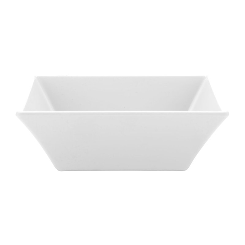 ML-279-W - 23 oz (23 oz. Jante double), bol carré de 6 po, profondeur de 2 po, Blanc