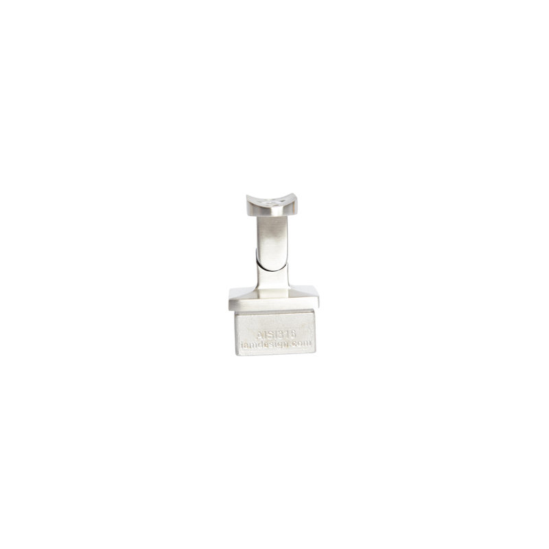 Square Profile Top Mounted Stainless Steel Post Round Saddle Handrail Pivotable Support