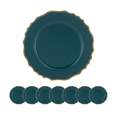 Paquet de 8 assiettes de présentation en plastique durable