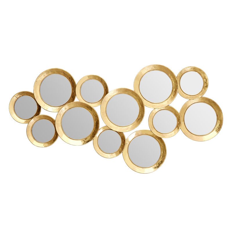 Busireddy Metal Flat Wall Mirror, Gold