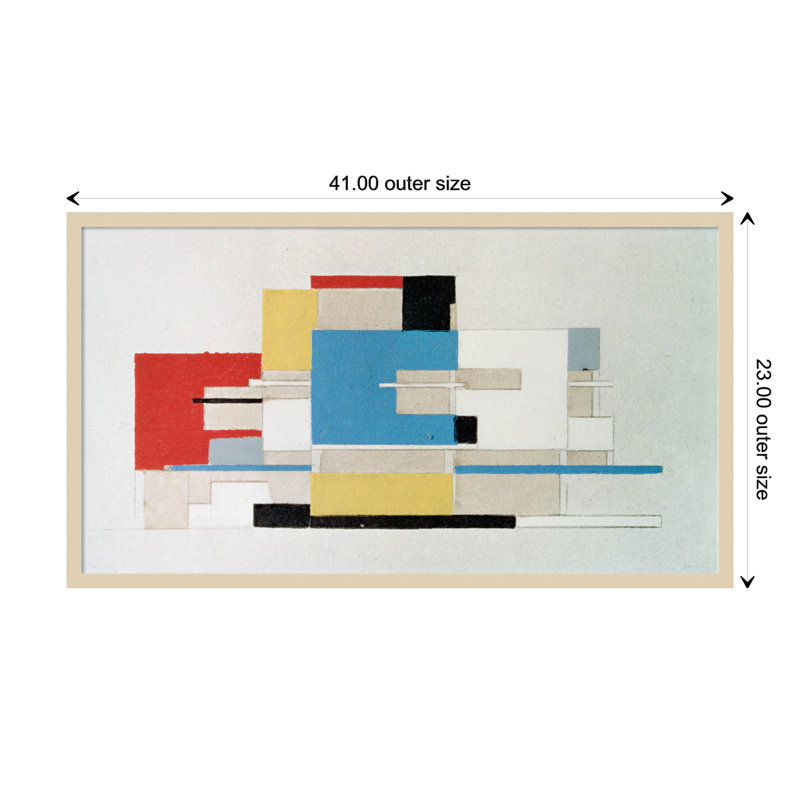 Colour Study For Architecture by Theo Van Doesburg, 23" H x 41" W, Brown