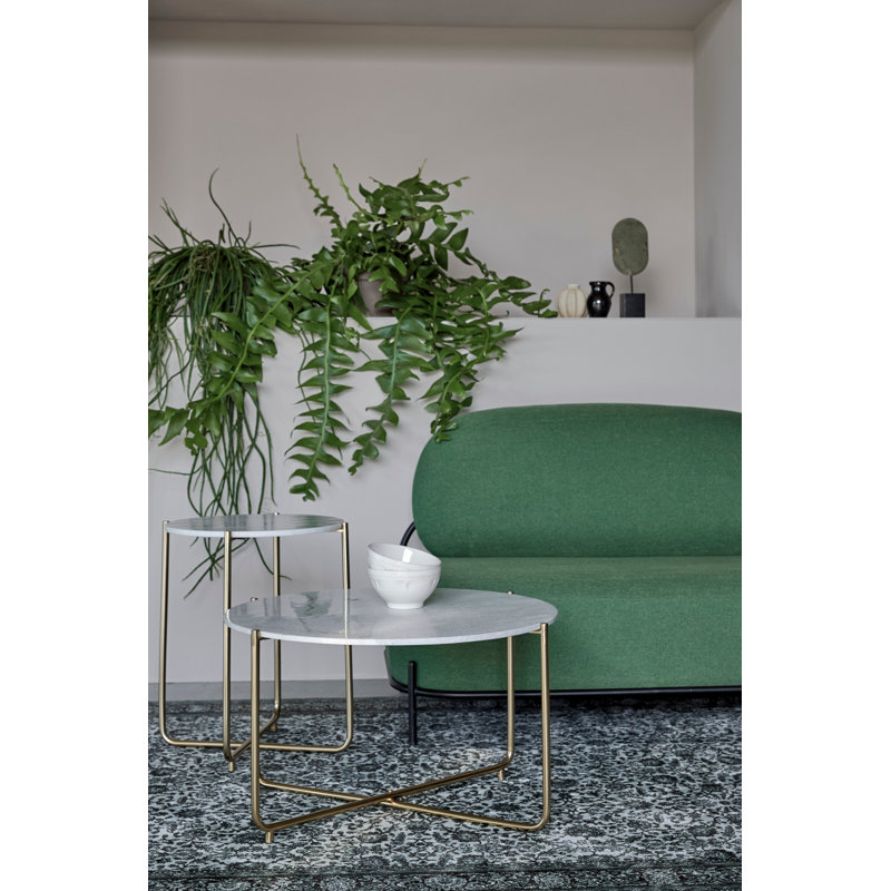 Timpa Marble Coffee Table, White