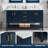 Colleen 30" Single Bathroom Vanity with Carrara Marble Top, Navy Blue-825525555-875438183